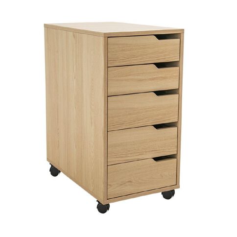Living & Co Hael 5 Drawer Unit Oak Look