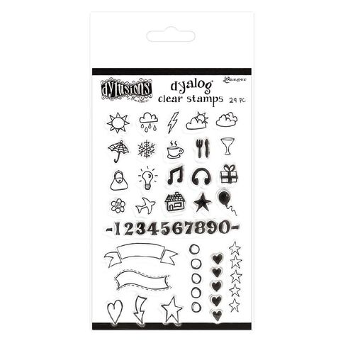 Ranger Dylusions Dyalog Clear Stamps The Full Package Clear