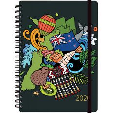 Collins 2026 Diary Day To Page Kiwiana Multi-Coloured A5