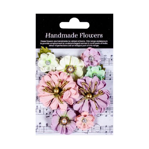 Handmade Flowers Liora 10pc Multicoloured