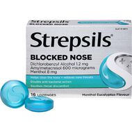Strepsils Plus Blocked Nose Relief Lozenges 16s