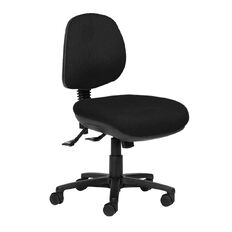Chairsolutions Delta Plus Mid-back Extra Long Seat Black Fabric