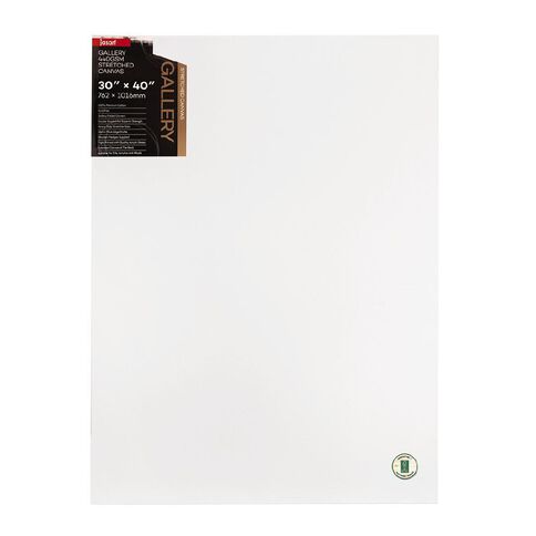 Jasart Gallery 1.5 inch Thick Edge Canvas 30in x 40in White