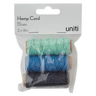 Uniti Hemp Cord Blue Mid 3 Pack