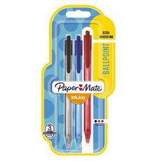 Paper Mate Inkjoy 100RT Ballpoint Pen Assorted 3 Pack