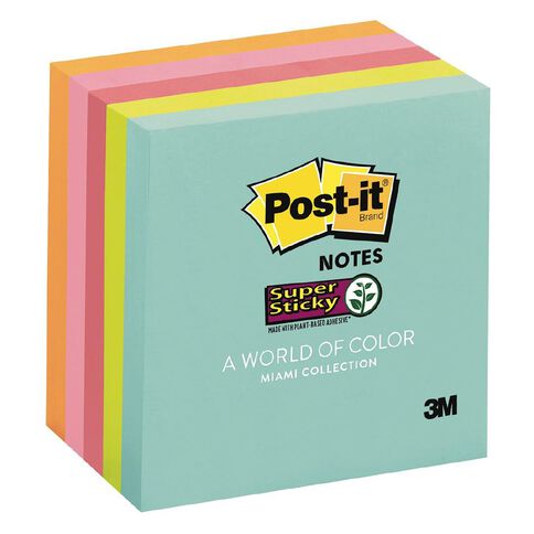 Post-It Super Sticky Notes Miami Collection Multi-Coloured