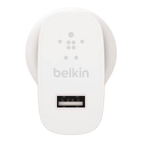 Belkin BoostCharge 12W Single Port USB-A Wall Charger White