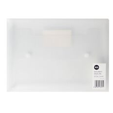 WS Gusset Closer Document Wallet Clear A4