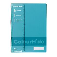 ColourHide Notebook 120 Page Aqua A4
