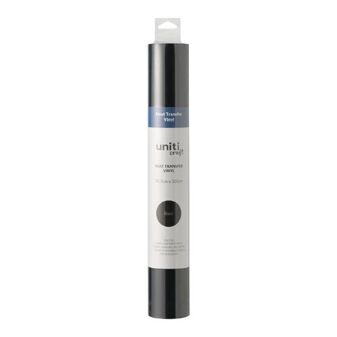 Uniti Craft Heat Transfer Vinyl 30.5Cm X 100Cm Black
