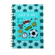 Kookie Football Spiral Notebook A5 Let's Go
