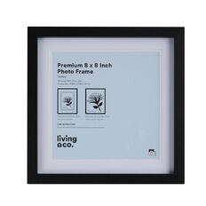 Living & Co Premium Photo Frame 8in x 8in Black