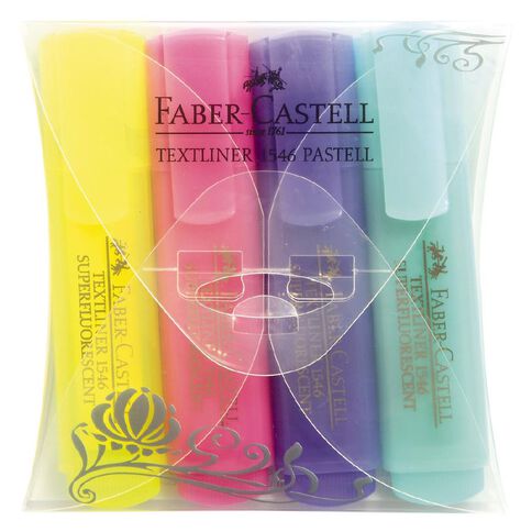 Faber-Castell Highlighters Pastel Assorted 4 Pack