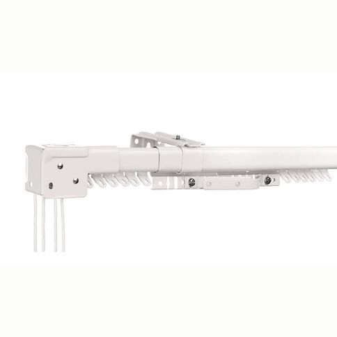 Living & Co Extendable Cord Drawn Curtain Track White