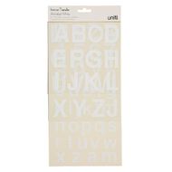 Uniti Iron-on Alphabet & Numbers White
