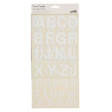 Uniti Iron-on Alphabet & Numbers White