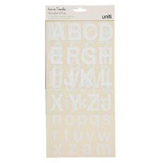 Uniti Alphabet Extra Large Stickers White