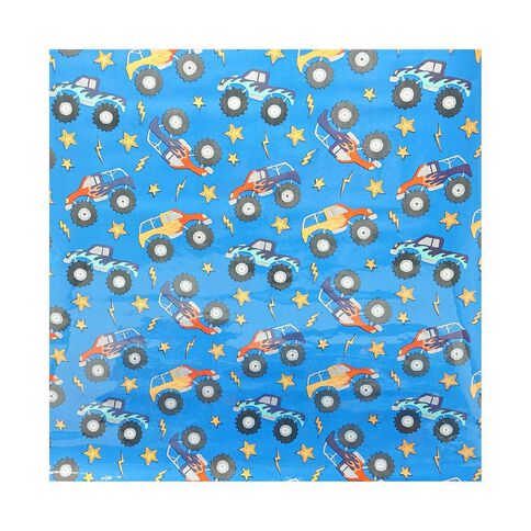 WS Book Covering Monster Truck 45cm x 1m