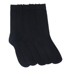 H&H Men's Plain Crew Socks 5 Pack