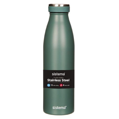 Sistema Stainless Steel Drink Bottle Assorted 500ml