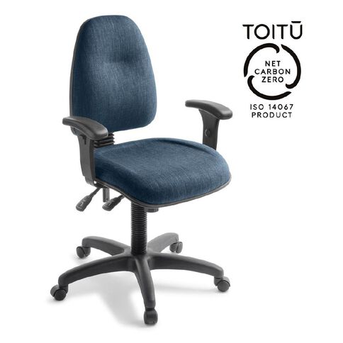 Eden Spectrum Deluxe 3 Highback Ergonomic Chair with Arms Denim