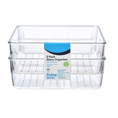 Living & Co Alexy Drawer Organiser 15.2cm x 15.2cm x 5.4cm 2 Pack