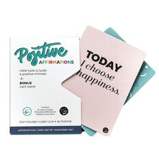 AwesoME Inc. Positive Affirmation Card Set with Display Stand