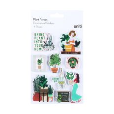 Uniti Plant Person Dimensional Stickers
