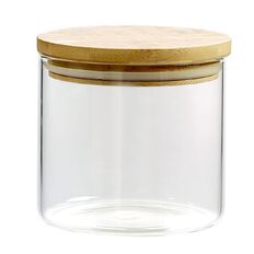 Living & Co Glass Canister with Bamboo Lid 500ml