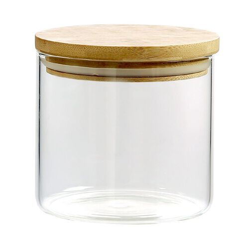 Living & Co Glass Canister with Bamboo Lid 500ml