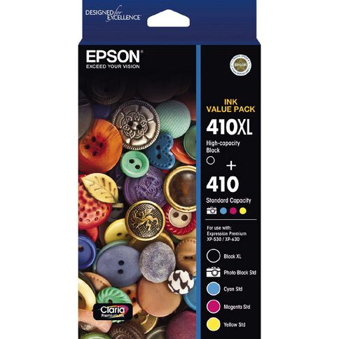 Epson Ink 410XL+410 Photo Value 5 Pack