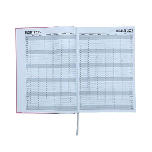 WS Mid Year Diary Day to Page 2025-26 Pink