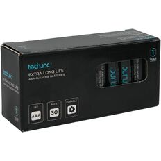 Tech.Inc AAA Size Alkaline Battery 30 Pack