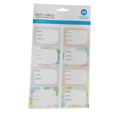 WS Book Labels Watercolour 16 Pack