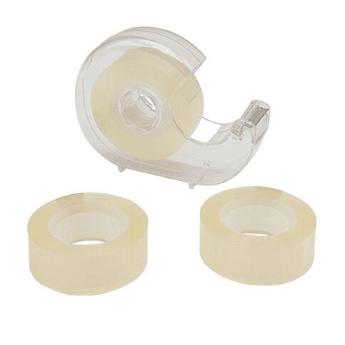 WS Tape With Dispenser 18mm Clear 3 Pack