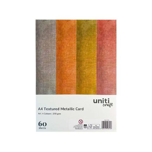 Uniti Textured Metallic Card Stock A4