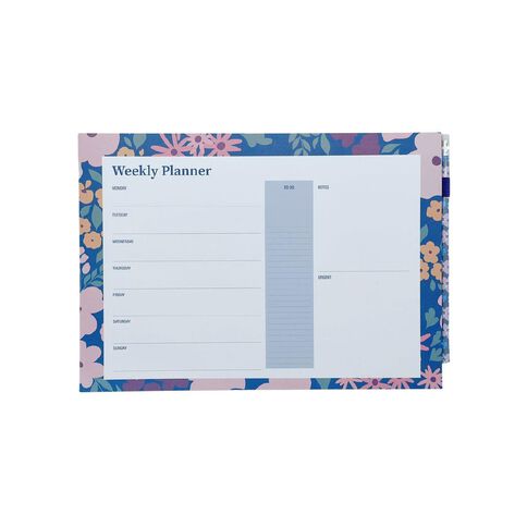 Uniti Floral A4 Weekly Planner Purple Mid