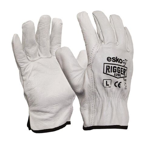 Esko Natural Cowgrain 'A' Grade Rigger Glove White