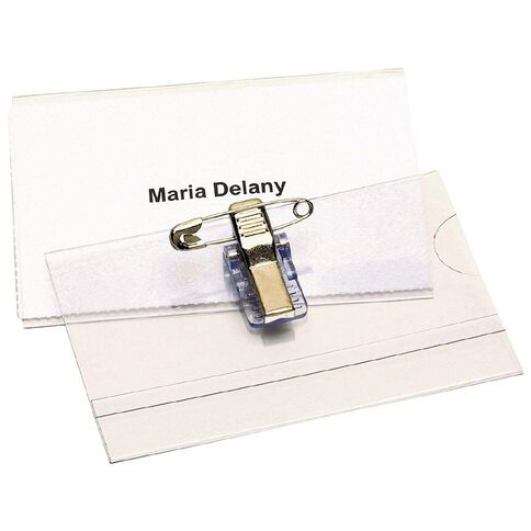 Rexel Conference Name Holders Pin & Clip 50 Pack