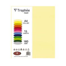 Trophee Card 160gsm Canary A4 15 Pack