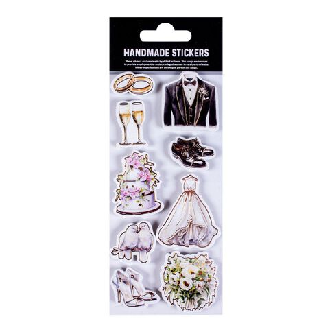 Foil Handmade Sticker - Dream Wedding 9Pc Little Birdie