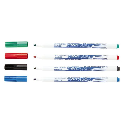 Bic Whiteboard Marker Fine Assorted 4 Pack