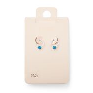 Sterling Silver Crystal Ball Hoop Earrings
