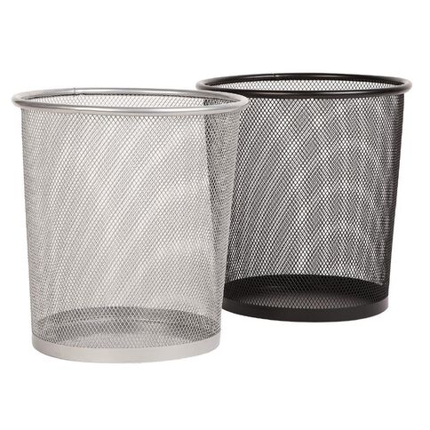WS Round Mesh Rubbish Bin 23cm x 27cm Assorted