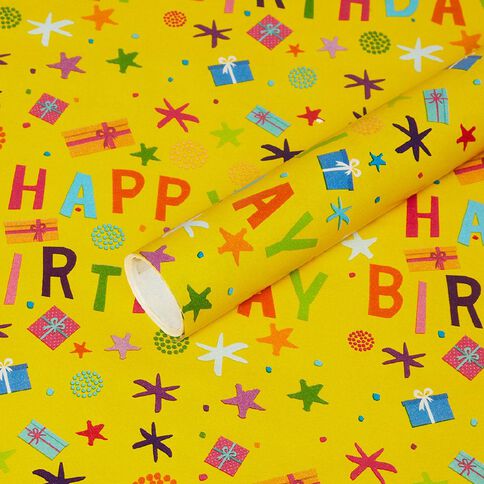 Party Inc Gift Wrap 60cm x 5m Assorted