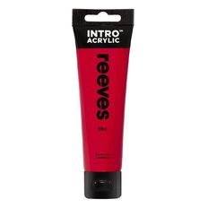 Reeves Intro Acrylic Paint Crimson 100ml
