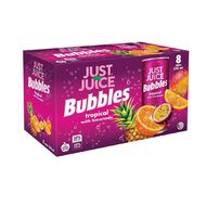 Just Juice Bubbles Tropical 250ml x 8
