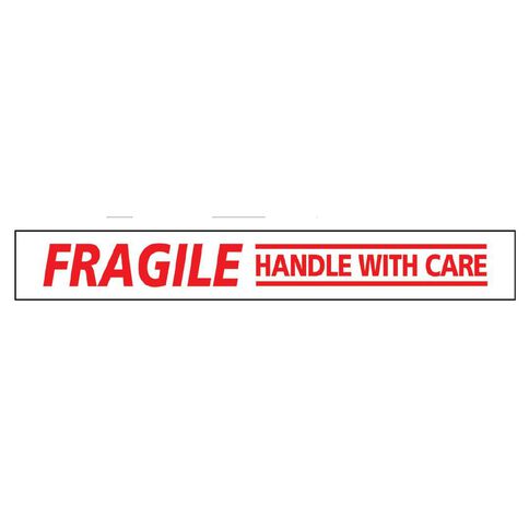 Sellotape Kraft Paper Printed Tape FRAGILE 50mm x 50m Red on White
