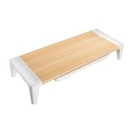 Bracom Universal Tabletop Monitor Riser with drawer White