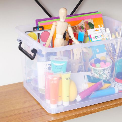 Living & Co Rolling Organiser 27L Clear